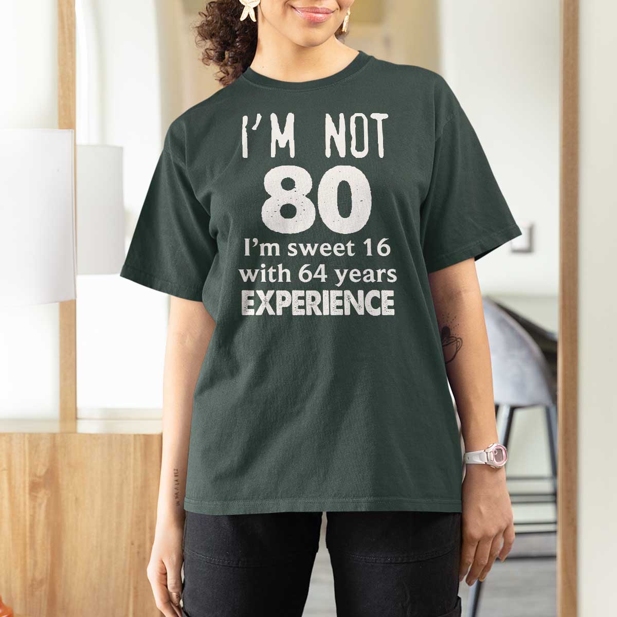 80th Birthday T Shirt For Women Funny 80 Year Old Gift