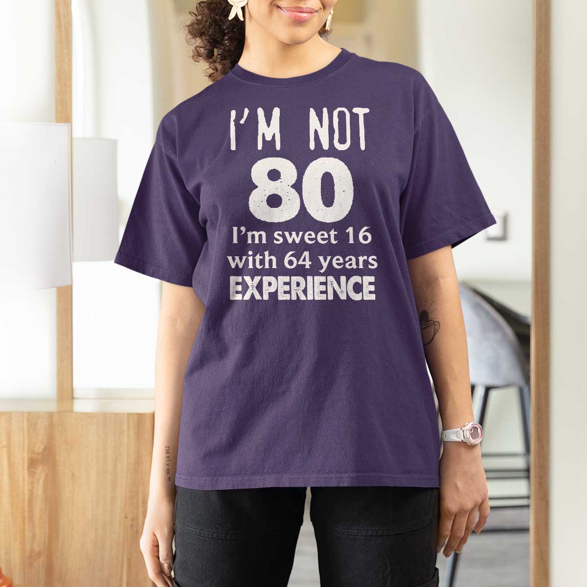80th Birthday T Shirt For Women Funny 80 Year Old Gift