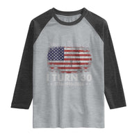 America Turns 250 I Turn 30 Raglan Shirt Vintage 1996 30th Birthday 250th Anniversary USA 30 Year Old Gift