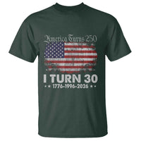 America Turns 250 I Turn 30 T Shirt Vintage 1996 30th Birthday 250th Anniversary USA 30 Year Old Gift