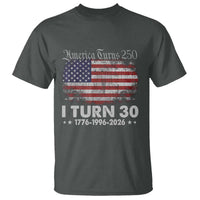 America Turns 250 I Turn 30 T Shirt Vintage 1996 30th Birthday 250th Anniversary USA 30 Year Old Gift