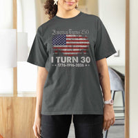 America Turns 250 I Turn 30 T Shirt For Women Vintage 1996 30th Birthday 250th Anniversary USA 30 Year Old Gift