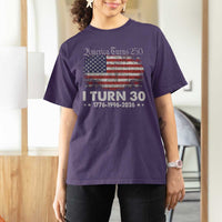 America Turns 250 I Turn 30 T Shirt For Women Vintage 1996 30th Birthday 250th Anniversary USA 30 Year Old Gift