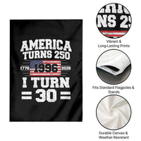 America Turns 250 I Turn 30 Garden Flag Vintage 1996 30th Birthday 250th Anniversary USA Flag 30 Year Old Gift