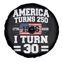 America Turns 250 I Turn 30 Spare Tire Cover Vintage 1996 30th Birthday 250th Anniversary USA Flag 30 Year Old Gift