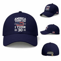America Turns 250 I Turn 30 Baseball Cap Vintage 1996 30th Birthday 250th Anniversary USA Flag 30 Year Old Gift