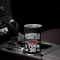 America Turns 250 I Turn 30 Tumbler Cup Vintage 1996 30th Birthday 250th Anniversary USA Flag 30 Year Old Gift