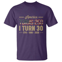 America Turns 250 I Turn 30 T Shirt Retro 1996 30th Birthday 250th Anniversary USA Flag 30 Year Old Gift