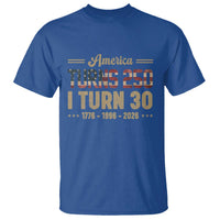 America Turns 250 I Turn 30 T Shirt Retro 1996 30th Birthday 250th Anniversary USA Flag 30 Year Old Gift