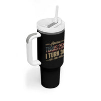 America Turns 250 I Turn 30 Tumbler With Handle Retro 1996 30th Birthday 250th Anniversary USA Flag 30 Year Old Gift