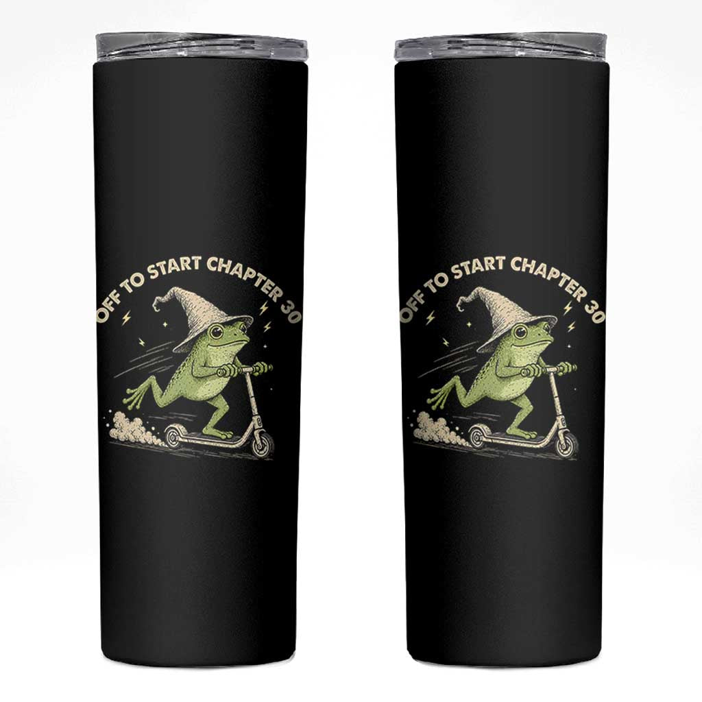 30th Birthday Frog Skinny Tumbler Off To Start Chapter 30