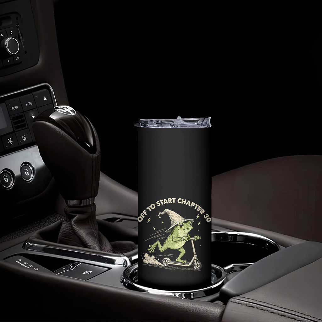 30th Birthday Frog Skinny Tumbler Off To Start Chapter 30