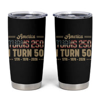 America Turns 250 I Turn 50 50th Birthday Tumbler Cup Vintage USA 250th Anniversary 1976 50 Year Old Gift