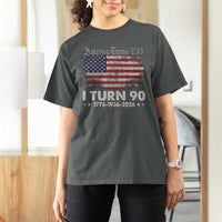America Turns 250 I Turn 90 T Shirt For Women Vintage 1936 90th Birthday 250th Anniversary USA 90 Year Old Gift
