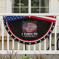 America Turns 250 I Turn 90 Patriotic Fan Flag Vintage 1936 90th Birthday 250th Anniversary USA 90 Year Old Gift