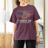 America Turns 250 I Turn 80 T Shirt For Women Vintage 1946 80th Birthday 250th Anniversary USA 80 Year Old Gift