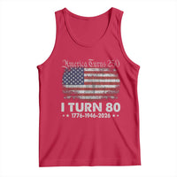 America Turns 250 I Turn 80 Tank Top Vintage 1946 80th Birthday 250th Anniversary USA 80 Year Old Gift