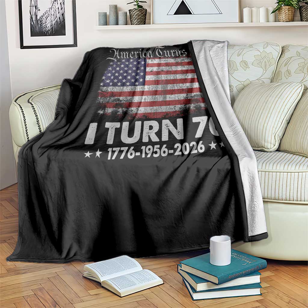 America Turns 250 I Turn 70 Throw Blanket Vintage 1956 70th Birthday 250th Anniversary USA 70 Year Old Gift