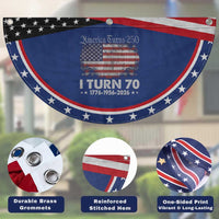 America Turns 250 I Turn 70 Patriotic Fan Flag Vintage 1956 70th Birthday 250th Anniversary USA 70 Year Old Gift