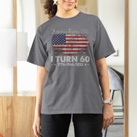 America Turns 250 I Turn 60 T Shirt For Women Vintage 1966 60th Birthday 250th Anniversary USA 60 Year Old Gift