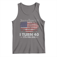 America Turns 250 I Turn 40 Tank Top Vintage 1986 40th Birthday 250th Anniversary USA 40 Year Old Gift