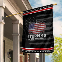 America Turns 250 I Turn 40 Patriotic Garden Flag Vintage 1986 40th Birthday 250th Anniversary USA 40 Year Old Gift