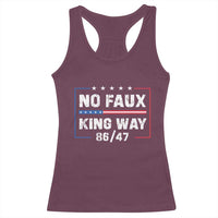 Snarky No Kings In America Racerback Tank Top No Faux King Way 86 47