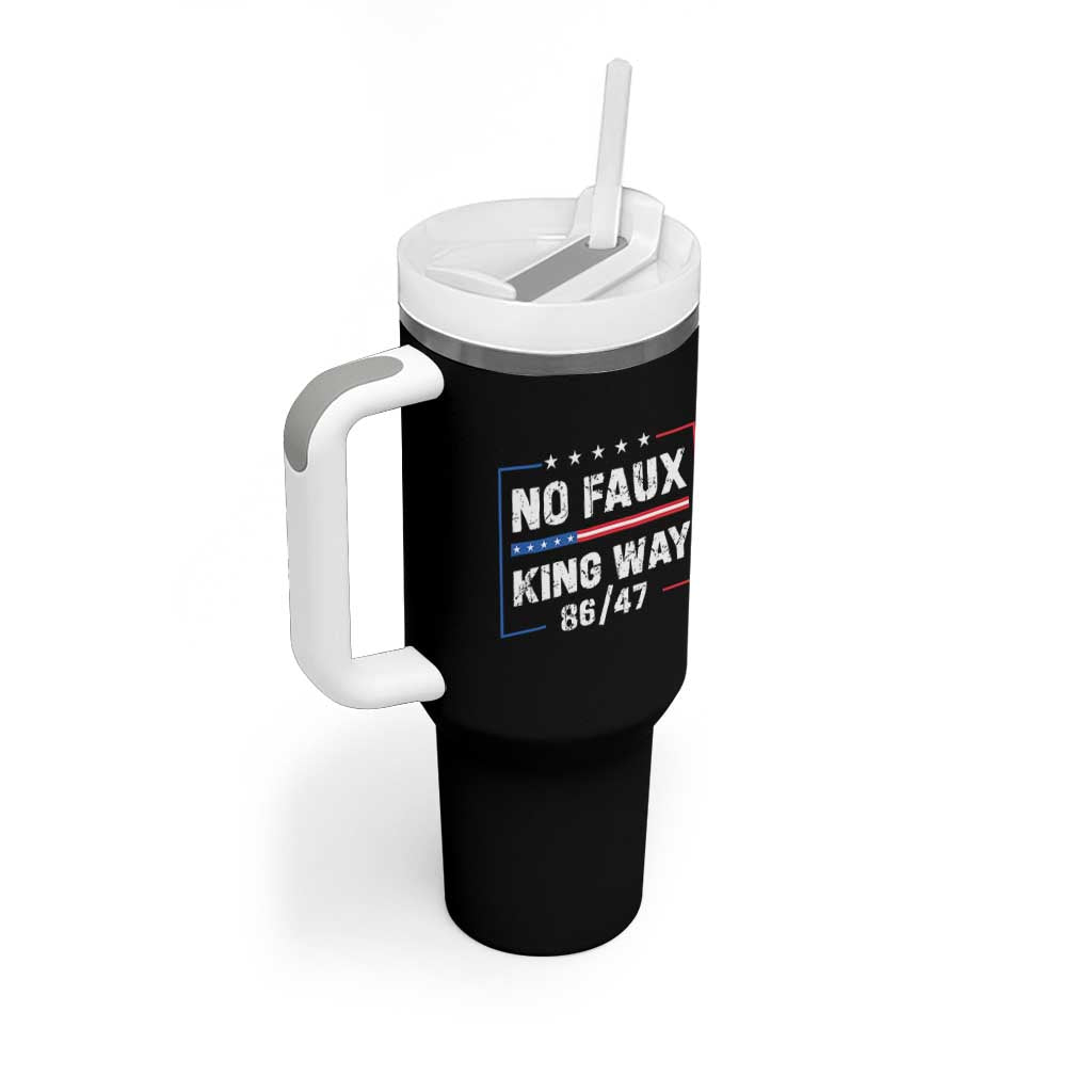 Snarky No Kings In America Tumbler With Handle No Faux King Way 86 47