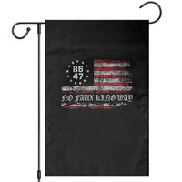 Snarky No Kings In America Garden Flag No Faux King Way 86 47 US Flag Impeach 47 - Wonder Print Shop