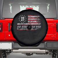 Snarky No Kings In America Spare Tire Cover No Faux King Way 86 47 US Flag Impeach 47