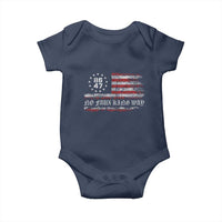 Snarky No Kings In America Baby Onesie No Faux King Way 86 47 US Flag Impeach 47
