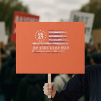 Snarky No Kings In America Protest Sign No Faux King Way 86 47 US Flag Impeach 47 - Wonder Print Shop