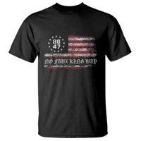 Snarky No Kings In America T Shirt No Faux King Way 86 47 US Flag Impeach 47