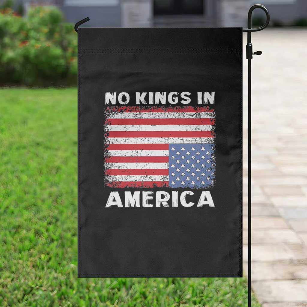 Snarky No Kings In America Garden Flag 86 47 No Faux King Way US Flag Upside Down - Wonder Print Shop
