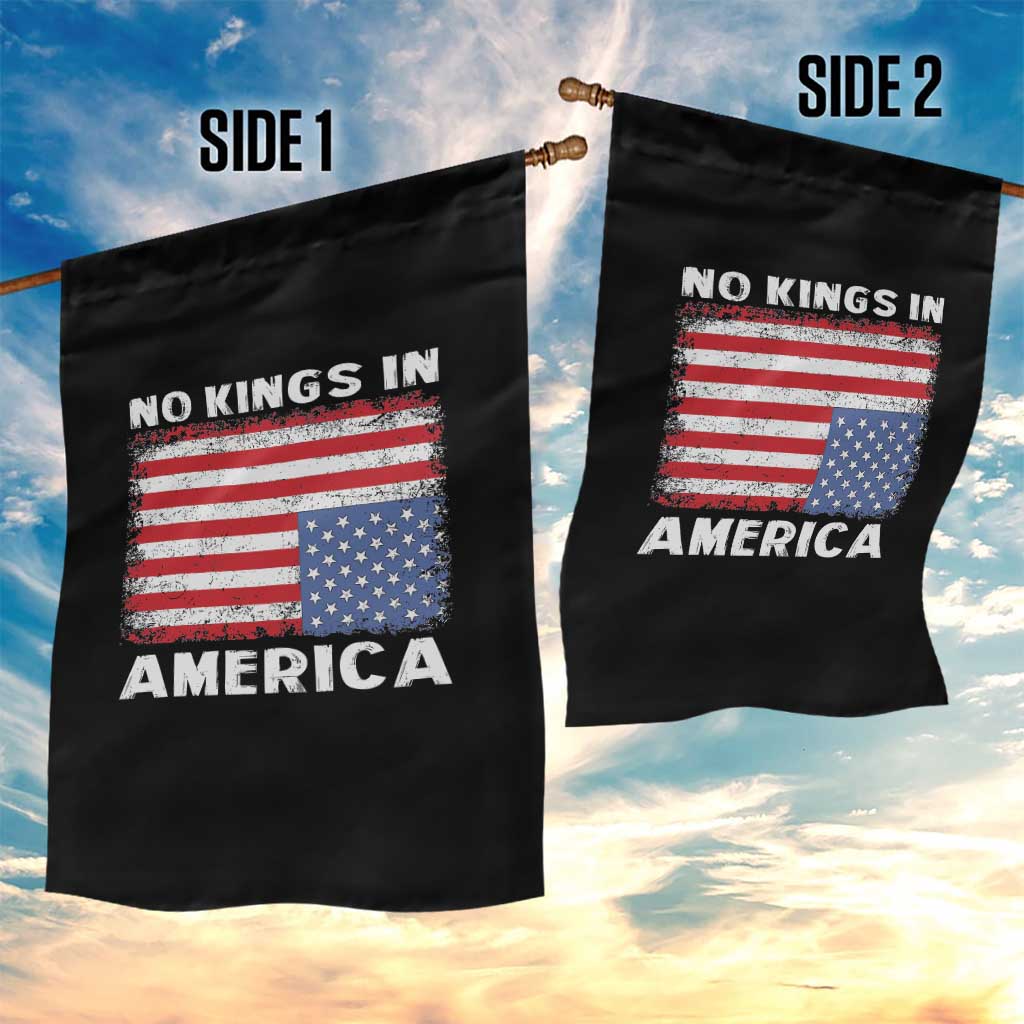 Snarky No Kings In America Garden Flag 86 47 No Faux King Way US Flag Upside Down - Wonder Print Shop