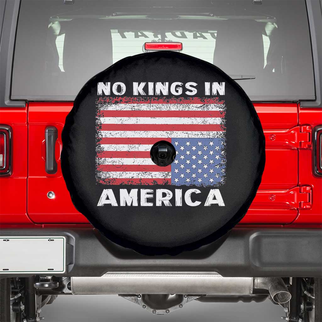 Snarky No Kings In America Spare Tire Cover 86 47 No Faux King Way US Flag Upside Down