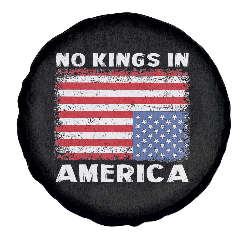 Snarky No Kings In America Spare Tire Cover 86 47 No Faux King Way US Flag Upside Down