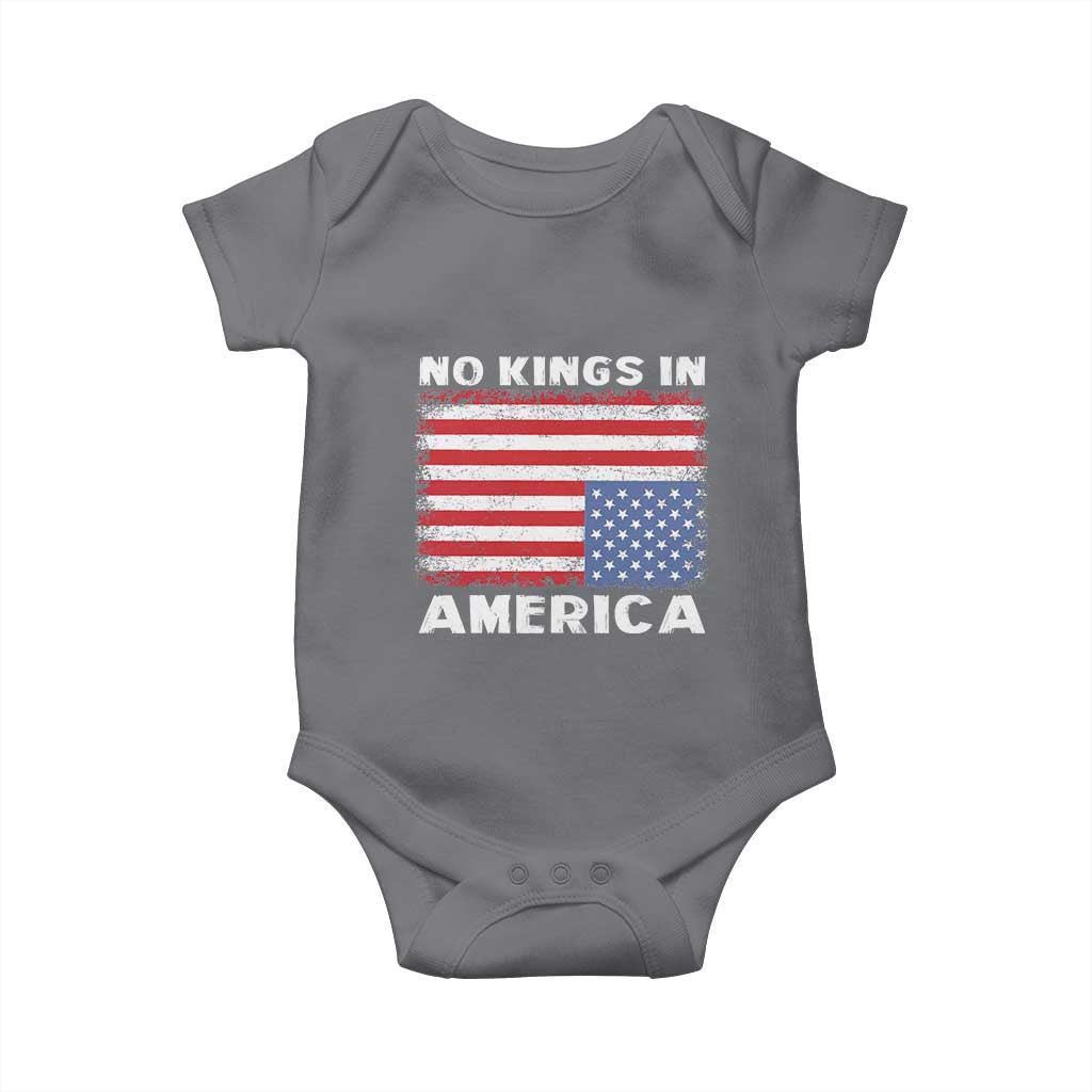 Snarky No Kings In America Baby Onesie 86 47 No Faux King Way US Flag Upside Down