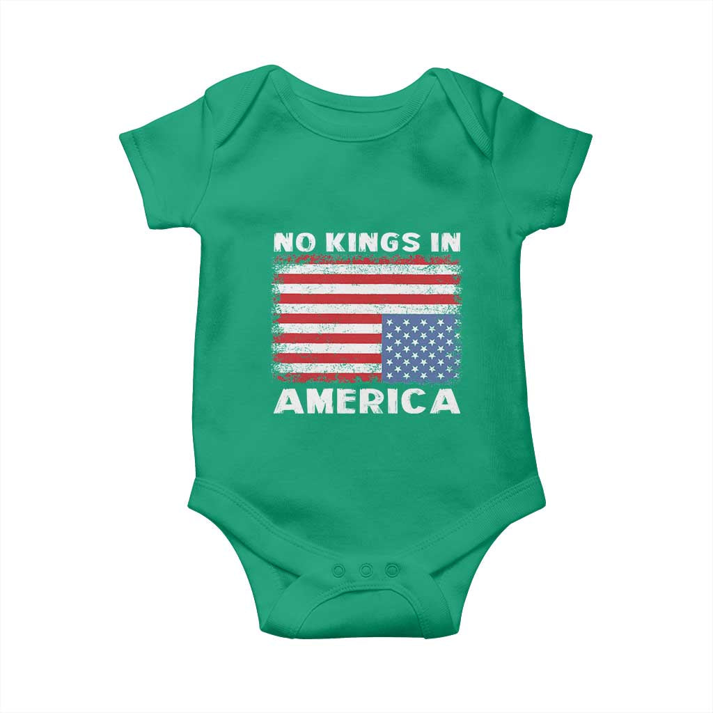 Snarky No Kings In America Baby Onesie 86 47 No Faux King Way US Flag Upside Down