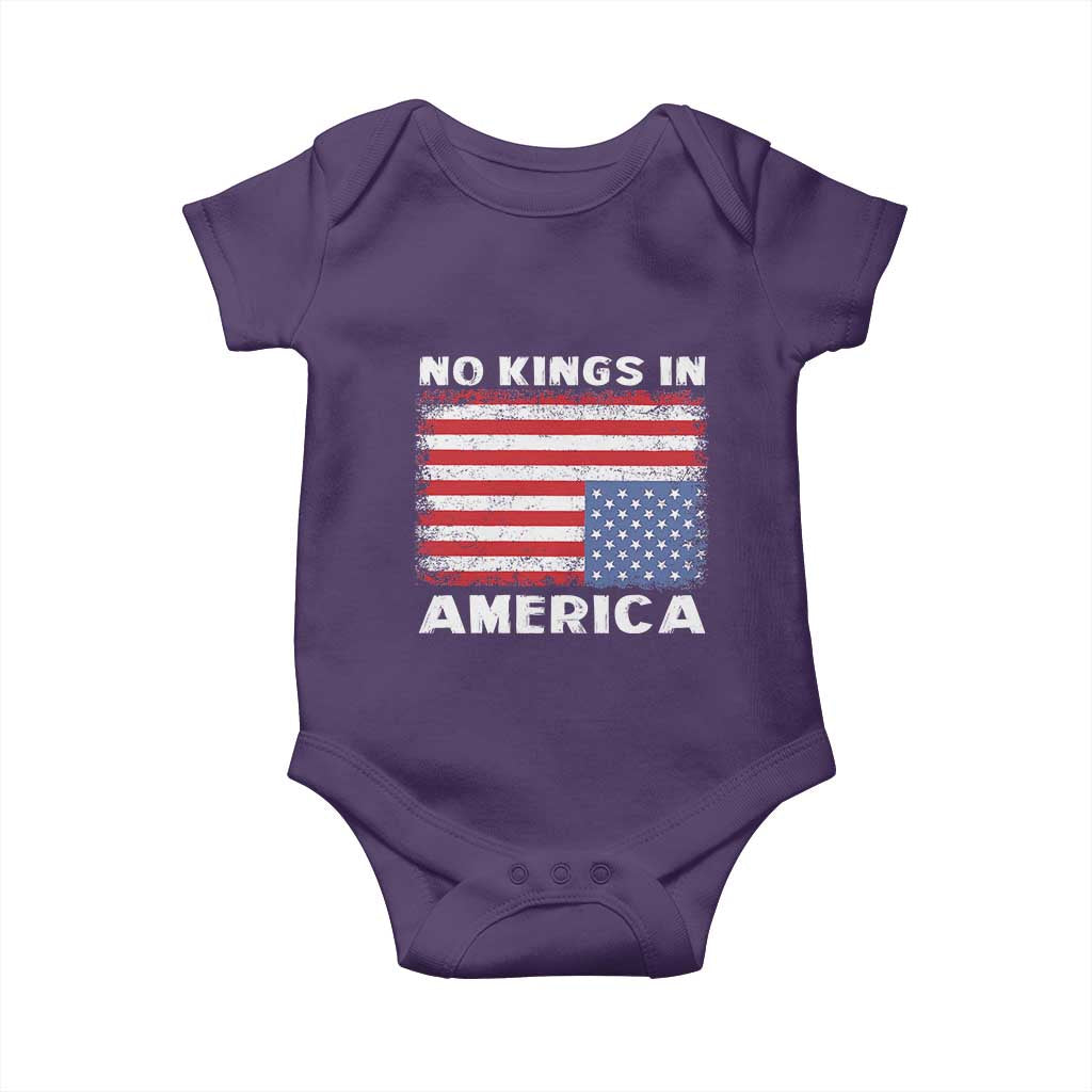 Snarky No Kings In America Baby Onesie 86 47 No Faux King Way US Flag Upside Down