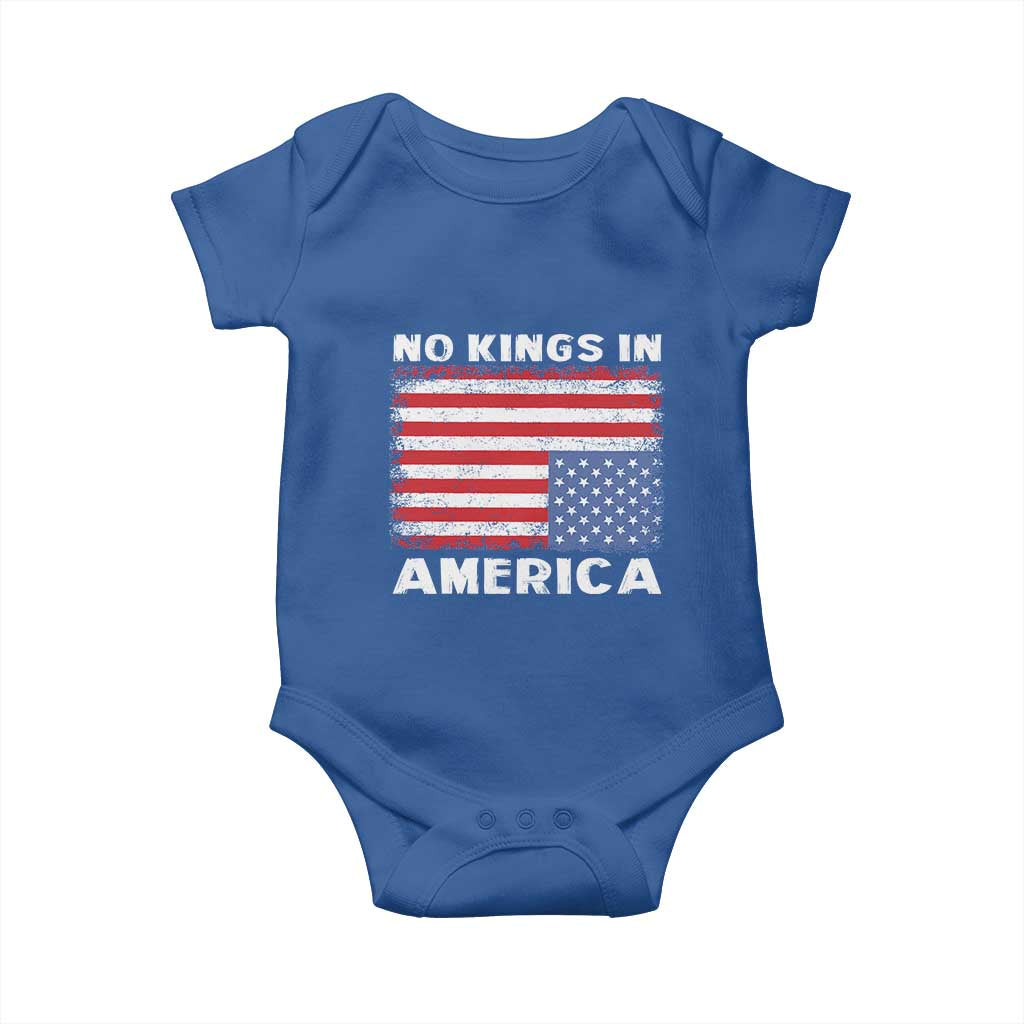 Snarky No Kings In America Baby Onesie 86 47 No Faux King Way US Flag Upside Down