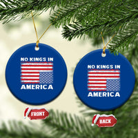 Snarky No Kings In America Ceramic Ornament 86 47 No Faux King Way US Flag Upside Down - Wonder Print Shop