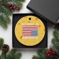 Snarky No Kings In America Ceramic Ornament 86 47 No Faux King Way US Flag Upside Down - Wonder Print Shop