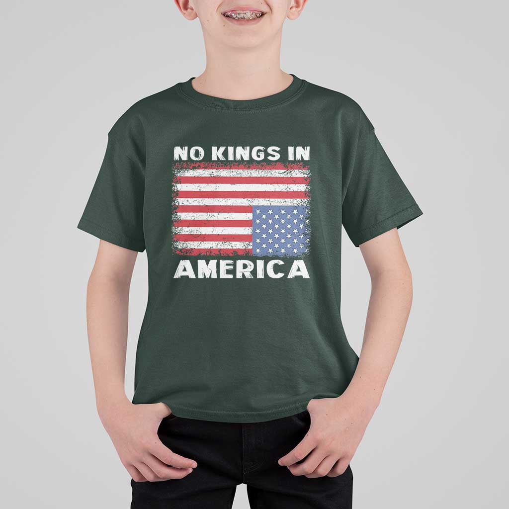 Snarky No Kings In America T Shirt For Kid 86 47 No Faux King Way US Flag Upside Down