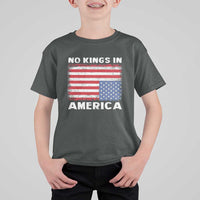 Snarky No Kings In America T Shirt For Kid 86 47 No Faux King Way US Flag Upside Down