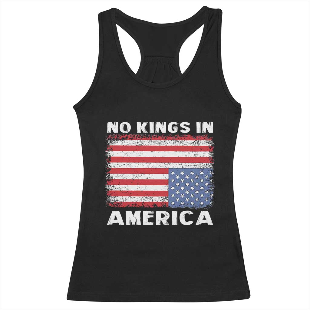 Snarky No Kings In America Racerback Tank Top 86 47 No Faux King Way US Flag Upside Down