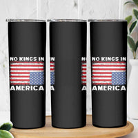 Snarky No Kings In America Skinny Tumbler 86 47 No Faux King Way US Flag Upside Down