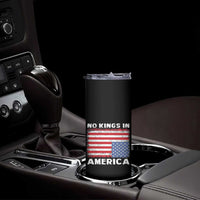 Snarky No Kings In America Skinny Tumbler 86 47 No Faux King Way US Flag Upside Down