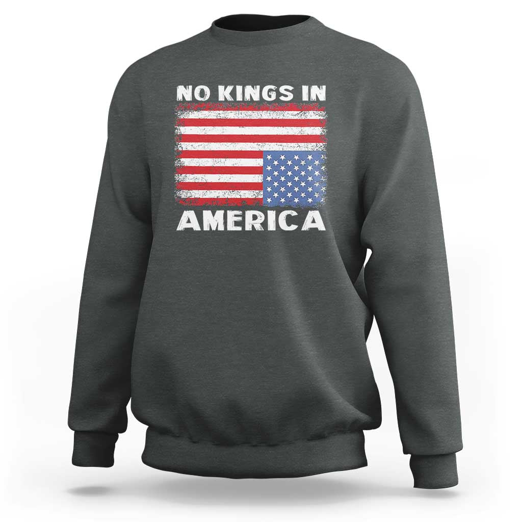 Snarky No Kings In America Sweatshirt 86 47 No Faux King Way US Flag Upside Down
