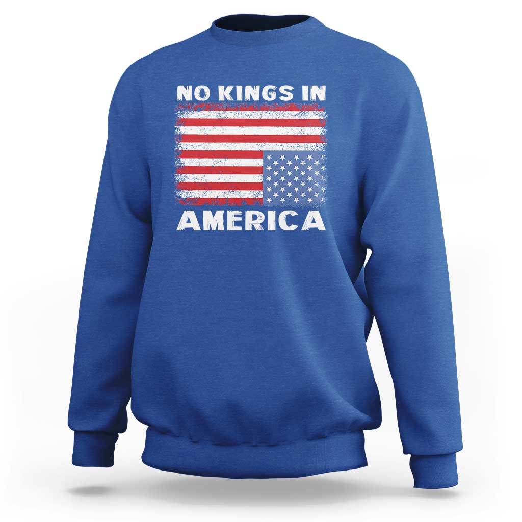 Snarky No Kings In America Sweatshirt 86 47 No Faux King Way US Flag Upside Down